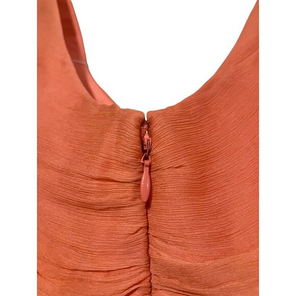 J Crew Silk Midi Dress 4 Draped Ruched Preppy Minimalist Luxury HOCO 100% Silk - Picture 5 of 10